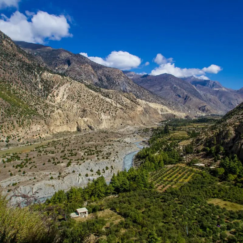 Rolwaling valley helicopter tour beneath Gauri Shankar