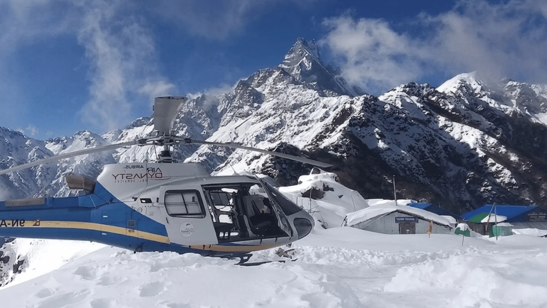 Annapurna Base Camp helicopter tour above the sanctuary