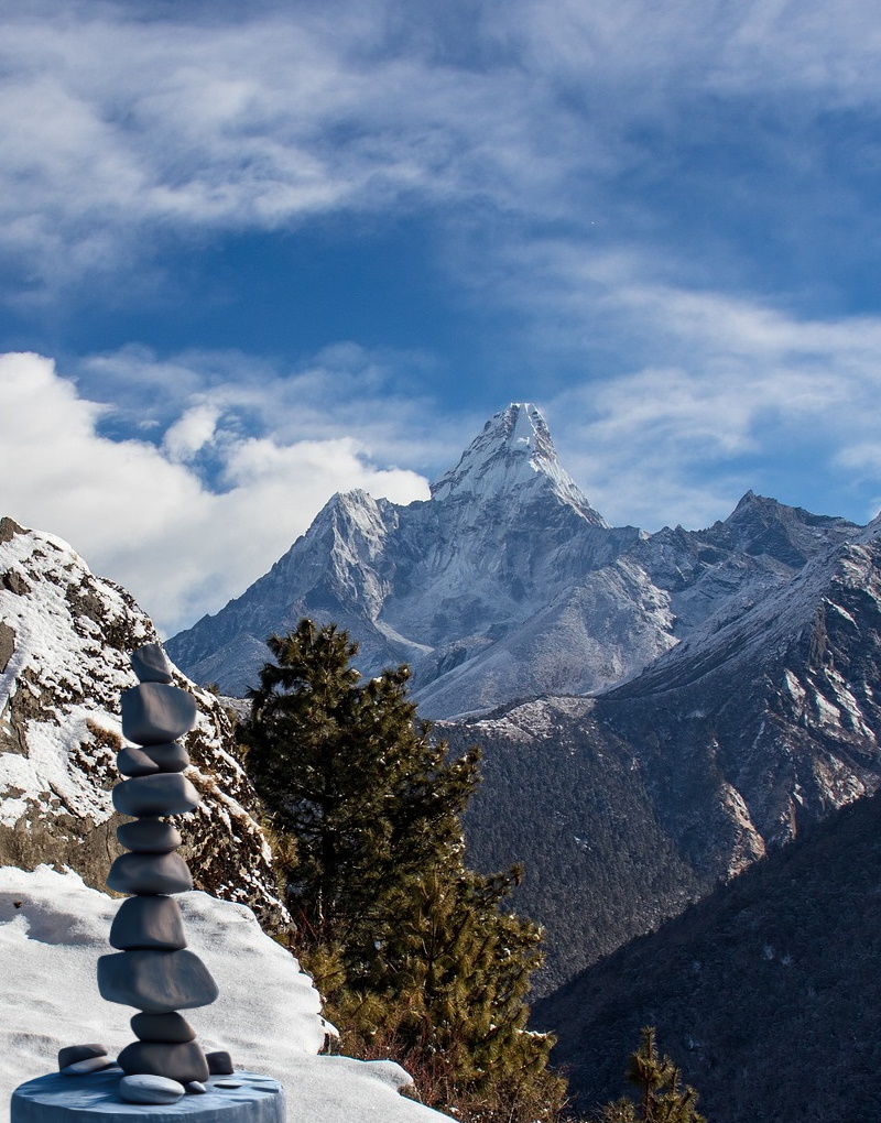 Solo traveller flying a shared Everest helicopter tour